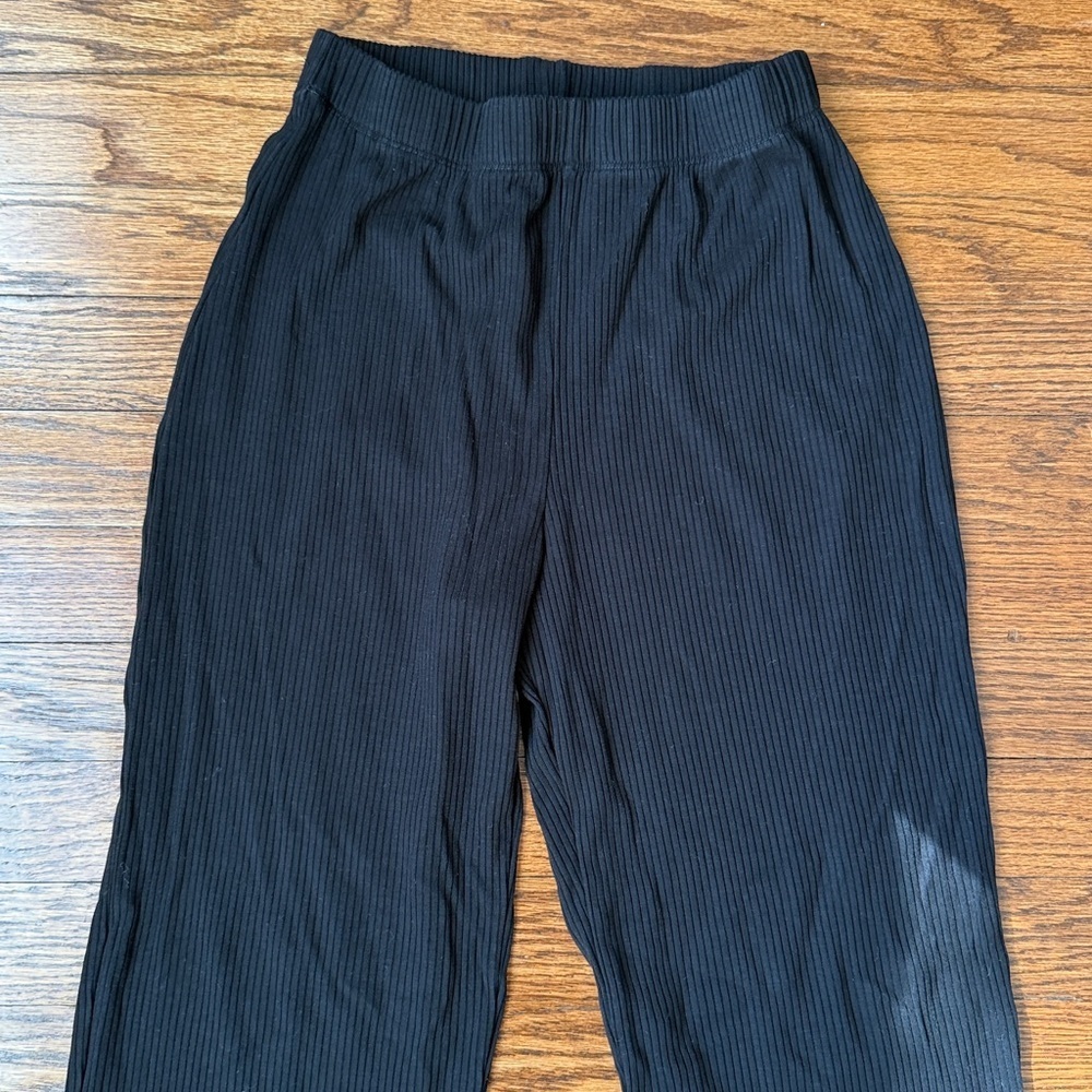 Reformation Whitney Pant Black Elastic Waist Straight-Leg Pants - Picture 4 of 10